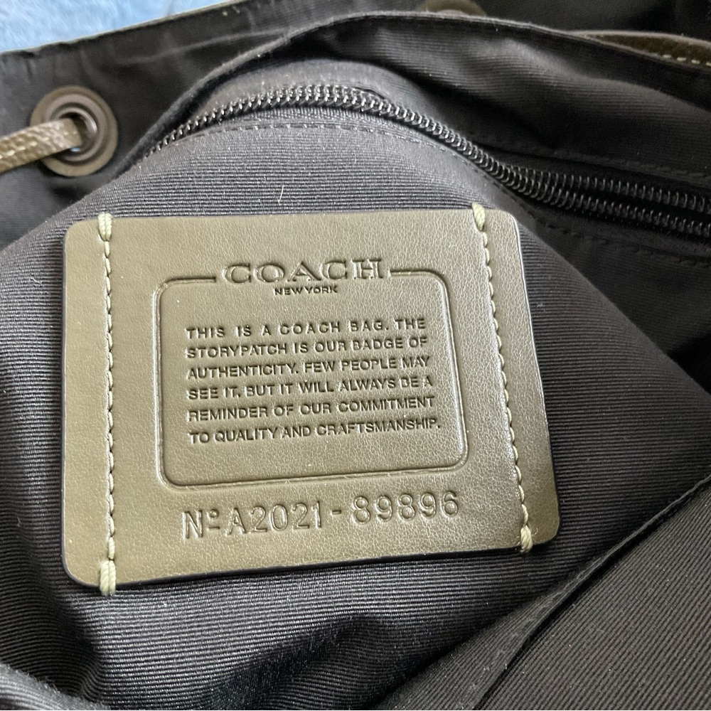 Coach Dark Green Leather PENNIE Backpack - Picture 2 of 7